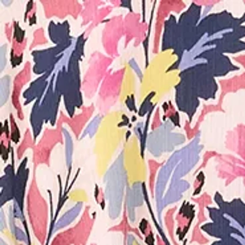 Women's Flutter Sleeve Tie Waist Floral V-Neck Dress