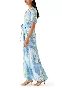 Women's Tie Waist A-Line Dress