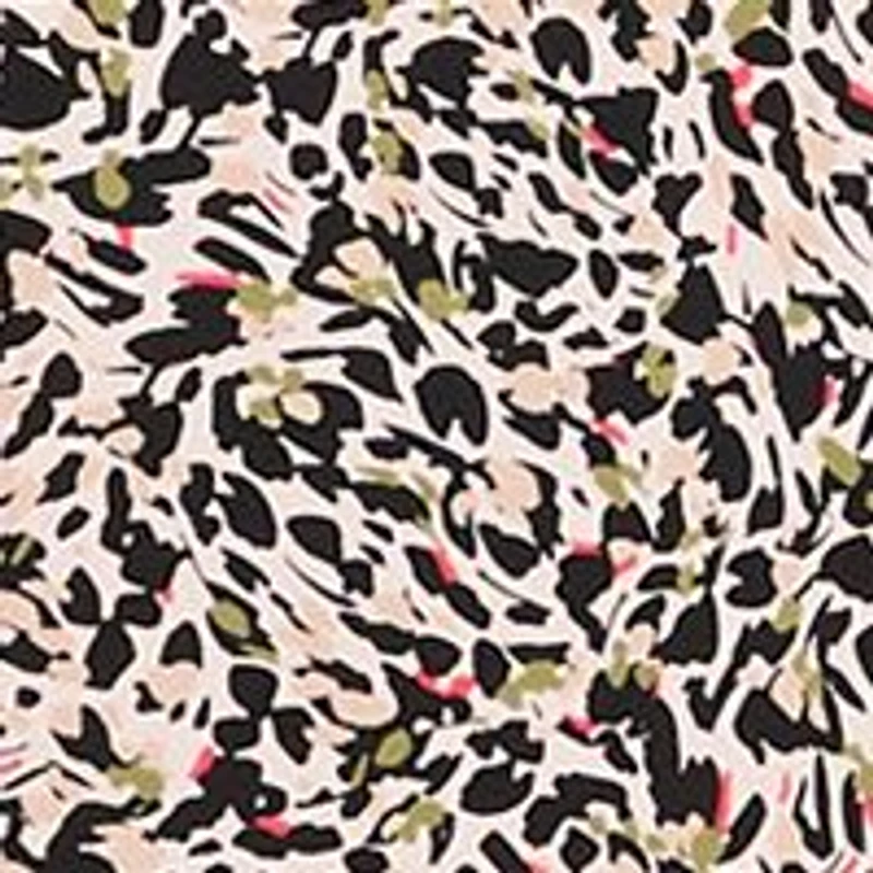 Women's Short Sleeve Animal Print Midi Dress