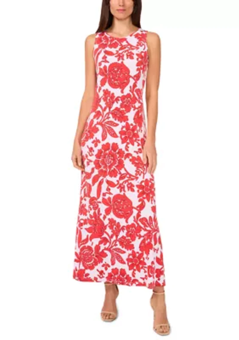 Women's Sleeveless Floral Maxi Dress