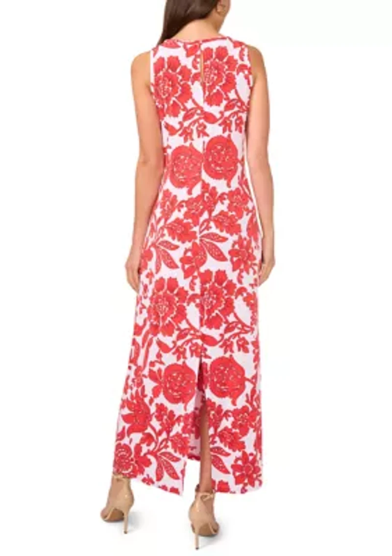 Women's Sleeveless Floral Maxi Dress