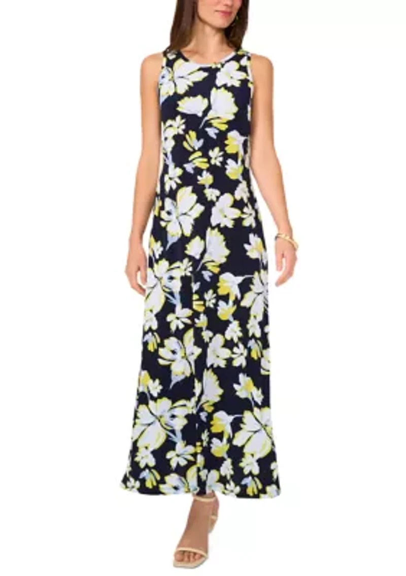 Women's Sleeveless Floral Printed Dress