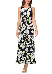 Women's Sleeveless Floral Printed Dress