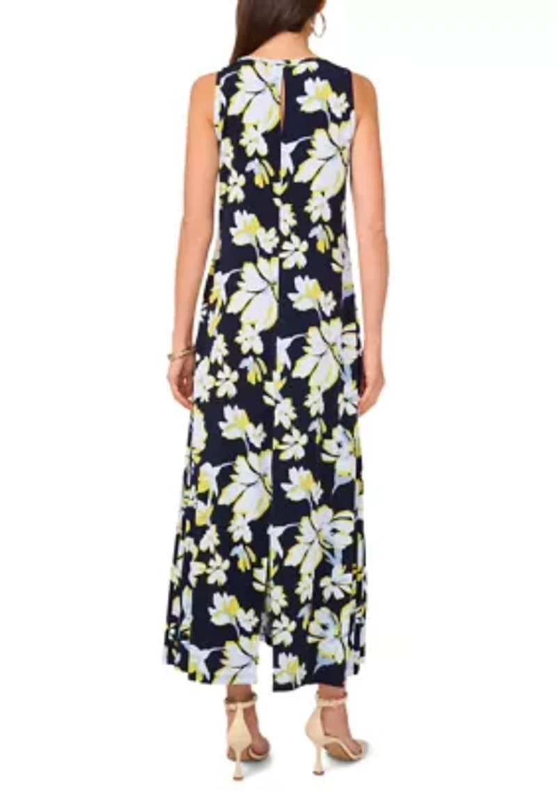 Women's Sleeveless Floral Printed Dress