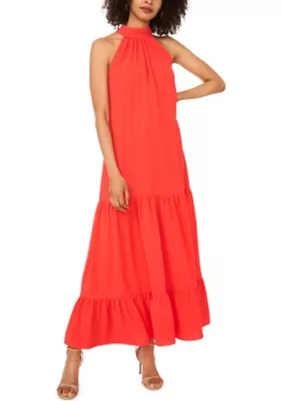 Women's Halter Neck Challis Dress