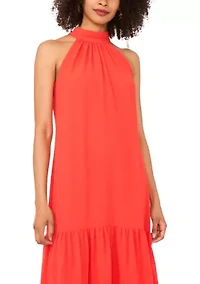 Women's Halter Neck Challis Dress