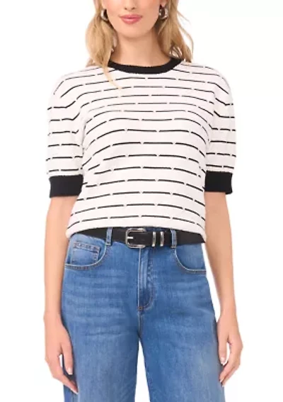 Women's Striped Crew Neck Sweater
