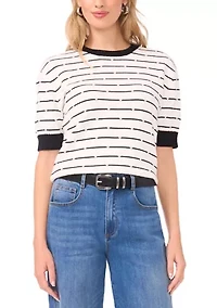Women's Striped Crew Neck Sweater