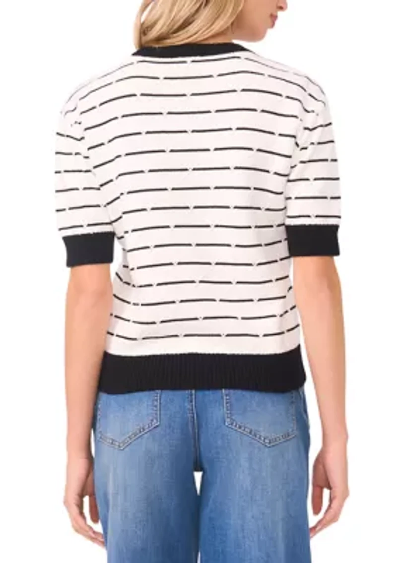 Women's Striped Crew Neck Sweater