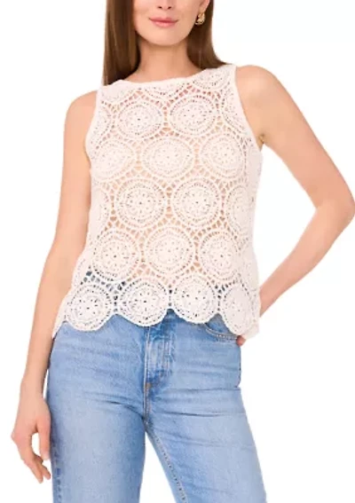 Women's Sleeveless Crochet Tank