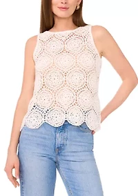 Women's Sleeveless Crochet Tank