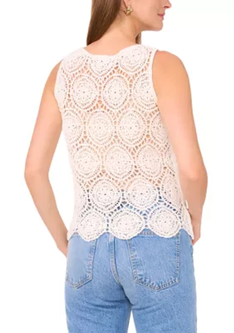 Women's Sleeveless Crochet Tank