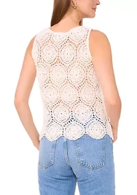 Women's Sleeveless Crochet Tank