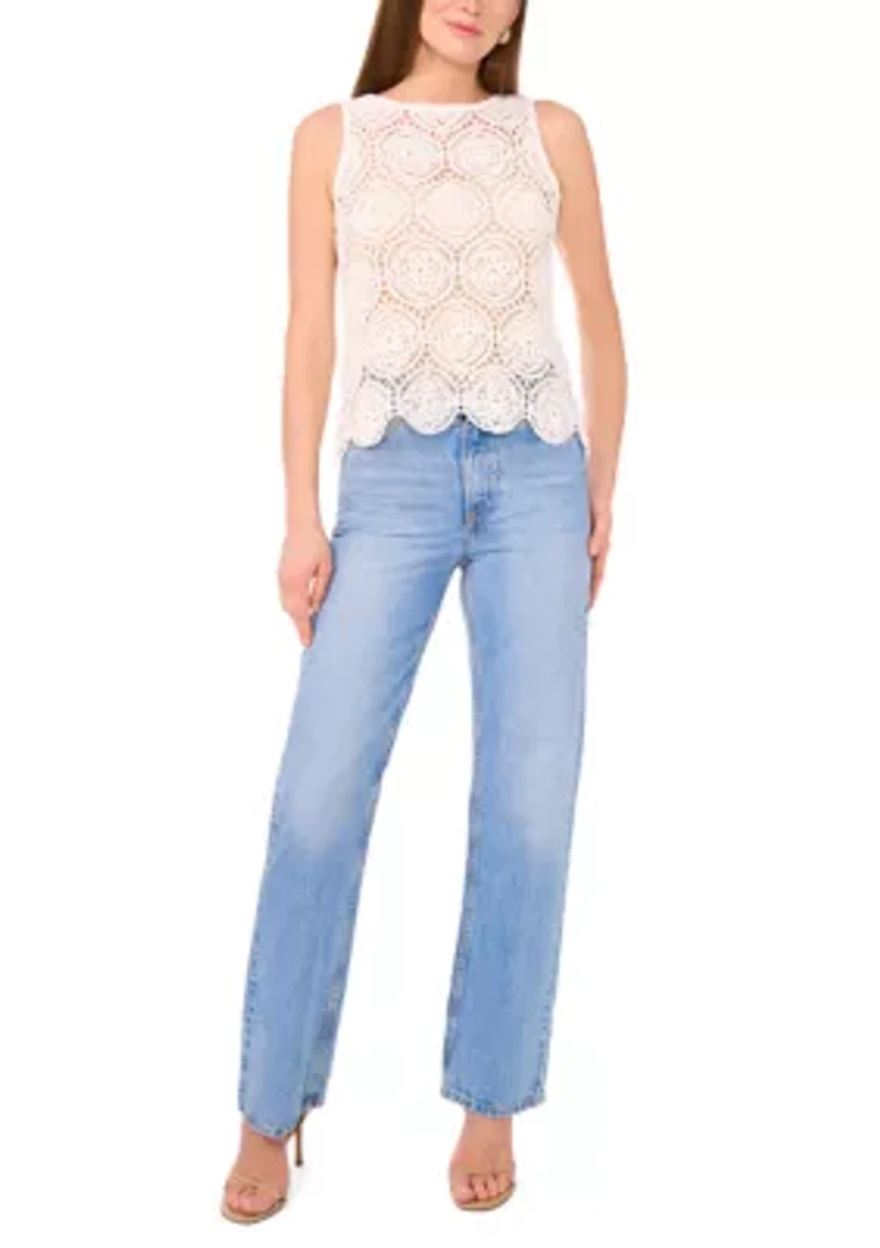 Women's Sleeveless Crochet Tank