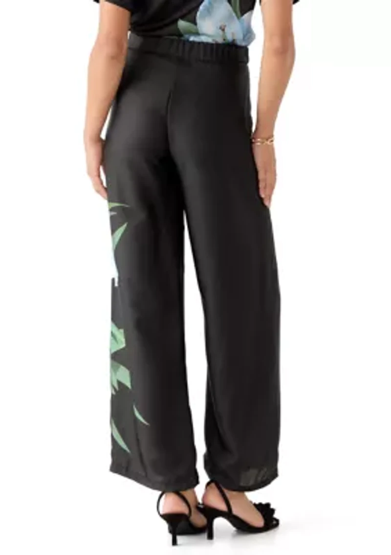 Women's Floral Charm Wide Leg Pants
