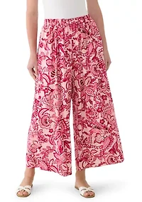 Women's Floral Wide Leg Pants
