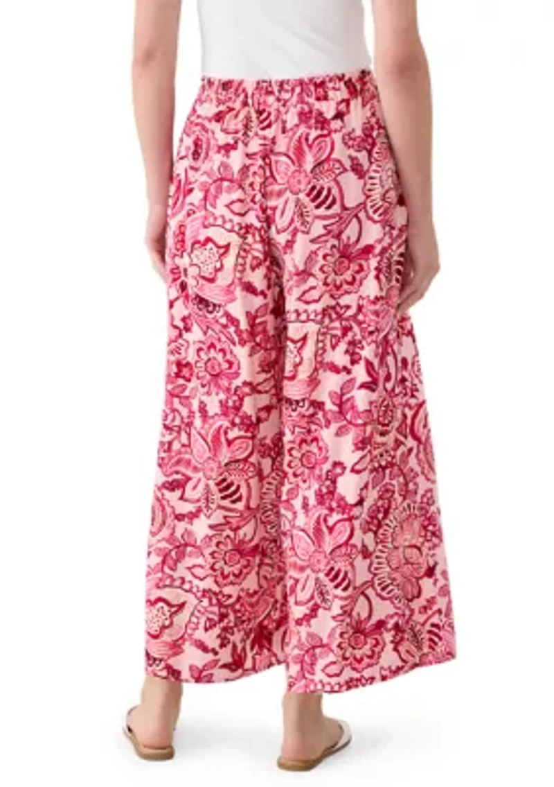 Women's Floral Wide Leg Pants