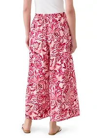 Women's Floral Wide Leg Pants