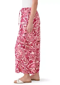 Women's Floral Wide Leg Pants