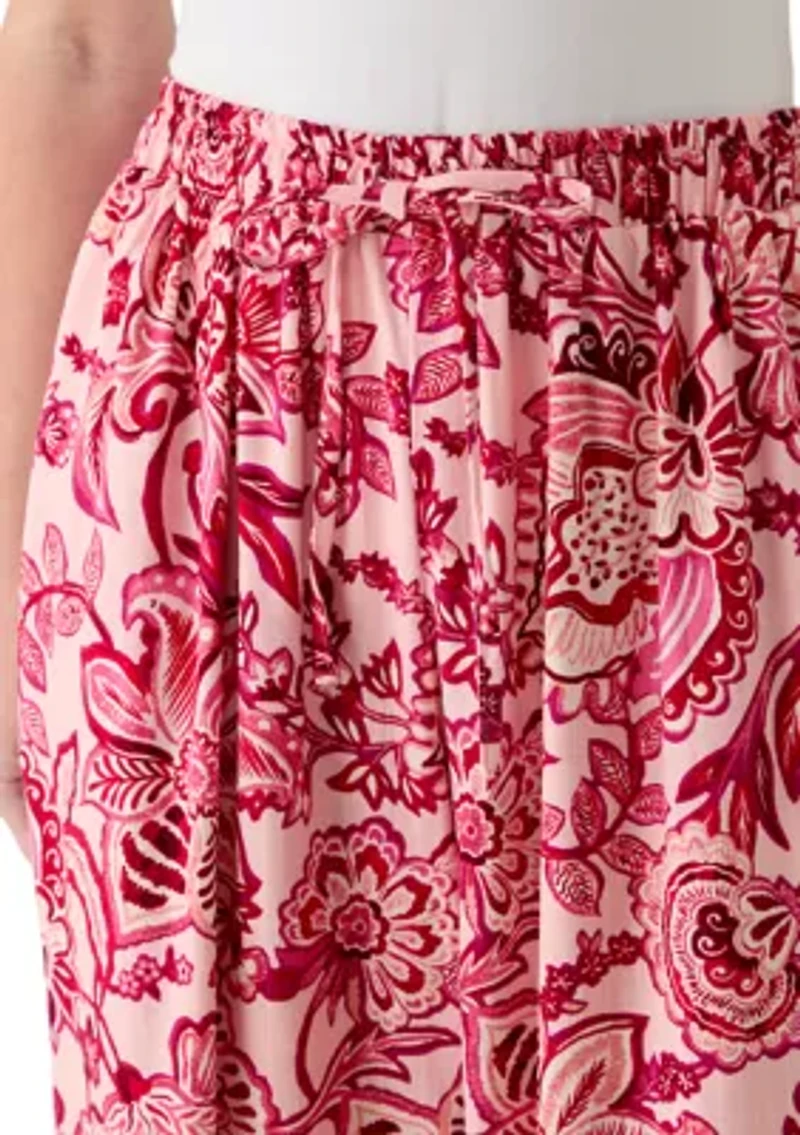 Women's Floral Wide Leg Pants
