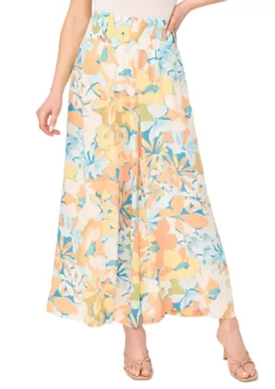 Women's Smocked Waist Floral Pants