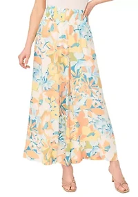 Women's Smocked Waist Floral Pants