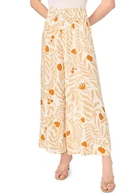 Women's Smocked Waist Vine Pants