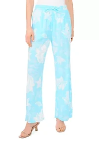 Women's Smocked Waist Floral Pants