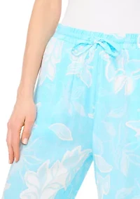 Women's Smocked Waist Floral Pants