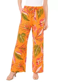 Women's Smocked Waist Tropical Pant
