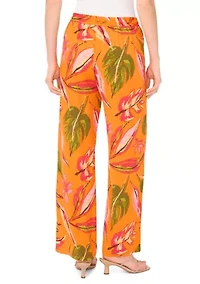 Women's Smocked Waist Tropical Pant