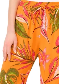 Women's Smocked Waist Tropical Pant