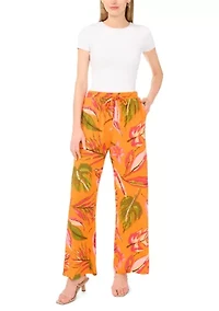 Women's Smocked Waist Tropical Pant