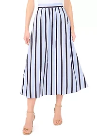 Women's Striped A-Line Skirt