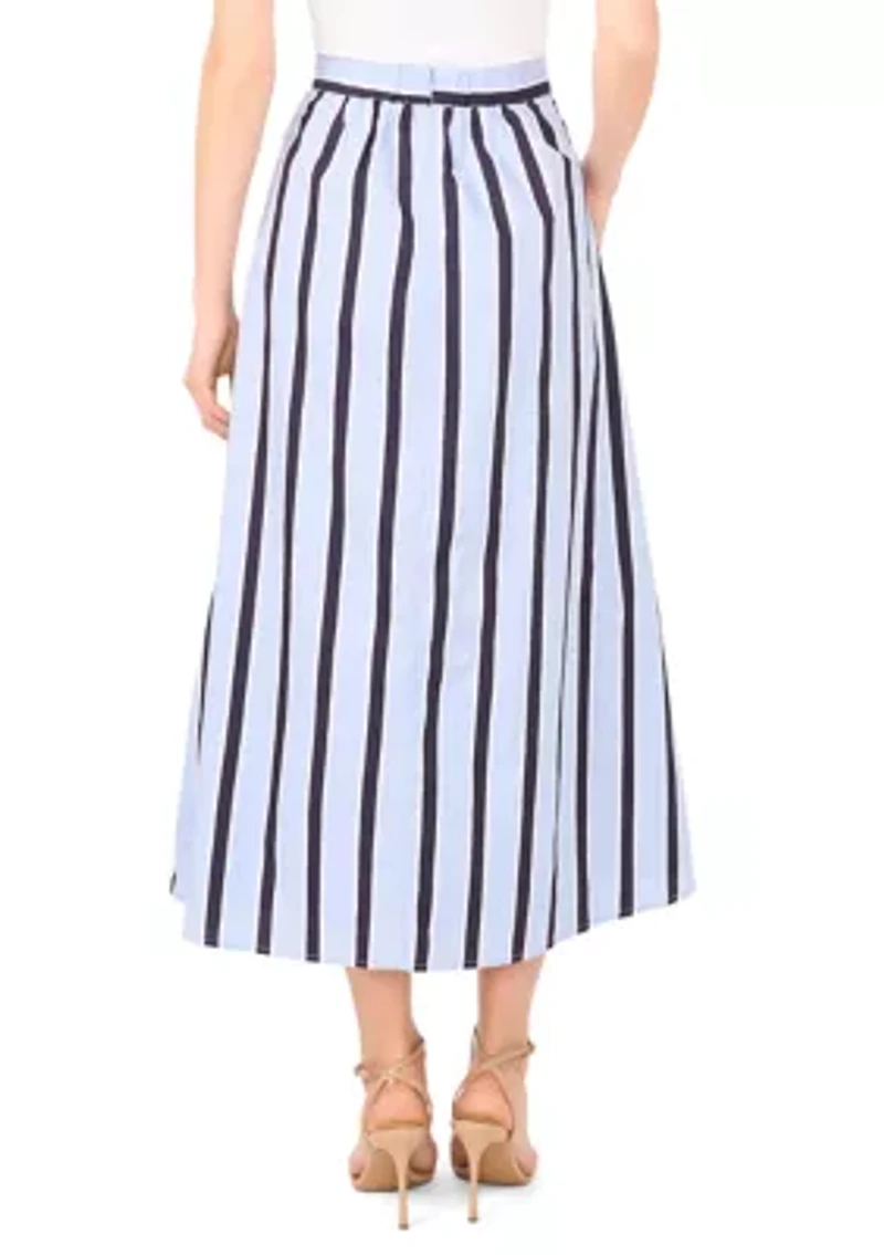 Women's Striped A-Line Skirt