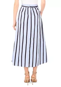 Women's Striped A-Line Skirt