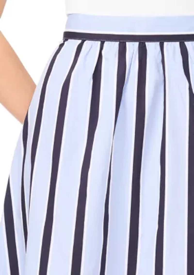 Women's Striped A-Line Skirt