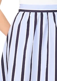 Women's Striped A-Line Skirt