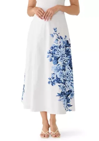 Women's A-Line Floral Skirt