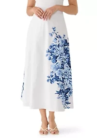 Women's A-Line Floral Skirt