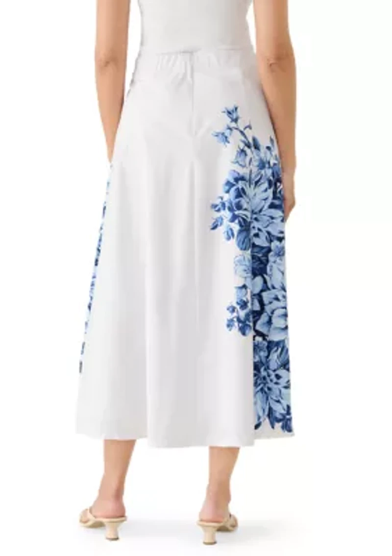 Women's A-Line Floral Skirt