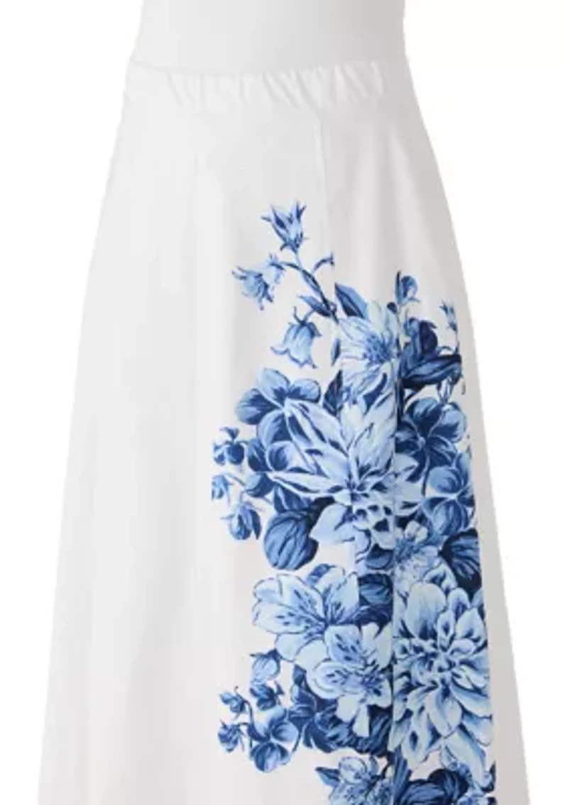 Women's A-Line Floral Skirt