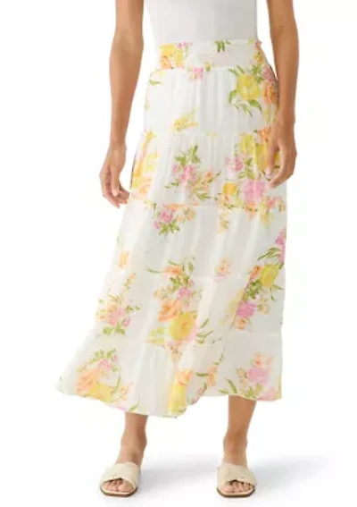 Women's Tiered Floral Skirt