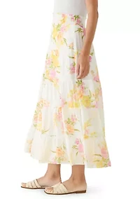 Women's Tiered Floral Skirt