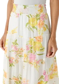 Women's Tiered Floral Skirt