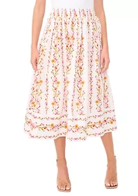 Women's Pull On Floral Skirt