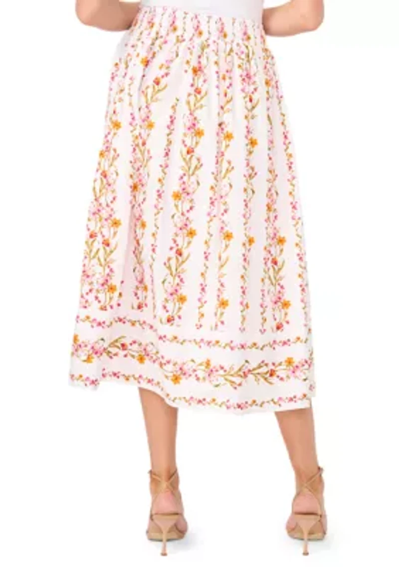 Women's Pull On Floral Skirt