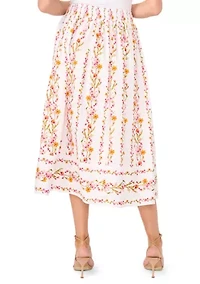 Women's Pull On Floral Skirt
