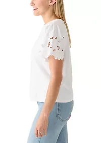 Women's Embroidered Sleeve T-Shirt