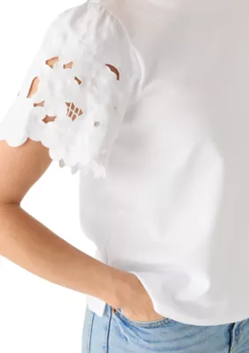 Women's Embroidered Sleeve T-Shirt